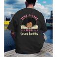 Just a Girl Who Loves Books African American Book Nerd Lover Men's Back Print T-Shirt Just a Girl Who Loves Books African American Book Nerd Lover Men's Back Print T-Shirt