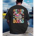 Just A Girl Who Loves Books Reading Cute Bookworm Girls Kids Men's Back Print T-Shirt Just A Girl Who Loves Books Reading Cute Bookworm Girls Kids Men's Back Print T-Shirt