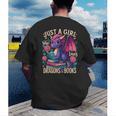 Just a Girl Who Loves Dragons And Books Dragon Men's Back Print T-Shirt Just a Girl Who Loves Dragons And Books Dragon Men's Back Print T-Shirt