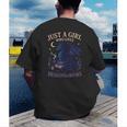Just a Girl Who Loves Dragons And Books Fantasy Men's Back Print T-Shirt Just a Girl Who Loves Dragons And Books Fantasy Men's Back Print T-Shirt