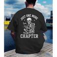 Just One More Chapter Skeleton Reader Reading Book Lover Men's Back Print T-Shirt Just One More Chapter Skeleton Reader Reading Book Lover Men's Back Print T-Shirt