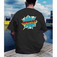 Kids Boys Benjamin Name Personalized Superhero Comic Book Men's Back Print T-Shirt