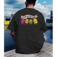 Librarian Let's All Go To The Library Cute Groovy Book Lover Men's Back Print T-Shirt