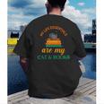 My Life Essentials Are Cat And Books Men's Back Print T-Shirt
