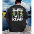 This Little Leprechaun Likes To Read St Patrick's Day Book Men's Back Print T-Shirt This Little Leprechaun Likes To Read St Patrick's Day Book Men's Back Print T-Shirt
