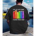 Live Life Like A Book Florida Would Ban LGBT Month Men's Back Print T-Shirt Live Life Like A Book Florida Would Ban LGBT Month Men's Back Print T-Shirt