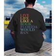 Live Life Like a Book Florida Would Ban LGBTQ Rainbow Flag Men's Back Print T-Shirt Live Life Like a Book Florida Would Ban LGBTQ Rainbow Flag Men's Back Print T-Shirt