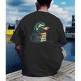 Lizard Reading Book Librarian Bookworm Reader Read Men's Back Print T-Shirt Lizard Reading Book Librarian Bookworm Reader Read Men's Back Print T-Shirt