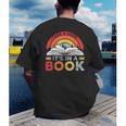 Take A Look It's In A Book Reading Book Vintage Rainbow Men's Back Print T-Shirt Take A Look It's In A Book Reading Book Vintage Rainbow Men's Back Print T-Shirt