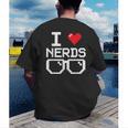 I Love Nerds I Heart Nerds For Science Book Knowledge Geeks Men's Back Print T-Shirt I Love Nerds I Heart Nerds For Science Book Knowledge Geeks Men's Back Print T-Shirt