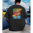 Lucha Libre Comic Book Mexican Wrestling Cartoon Wrestler Men's Back Print T-Shirt Lucha Libre Comic Book Mexican Wrestling Cartoon Wrestler Men's Back Print T-Shirt