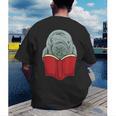 Manatee Reading Books Sea Animal Manatee Men's Back Print T-Shirt Manatee Reading Books Sea Animal Manatee Men's Back Print T-Shirt