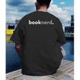 Minimalist Book Lover Book Nerd Men's Back Print T-Shirt