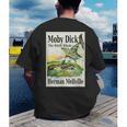 Moby Dick Book Cover Illustration Men's Back Print T-Shirt