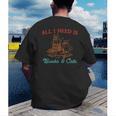 All I Need Is Books & Cats Cozy Men's Back Print T-Shirt All I Need Is Books & Cats Cozy Men's Back Print T-Shirt