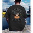 Nerdy By Nature Chibi Cute Book Lover Men's Back Print T-Shirt