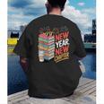 New Year New Chapter Book Lover Reader Men's Back Print T-Shirt