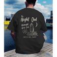 Night Owl Book Club Bookish Book Lover Tee Men's Back Print T-Shirt