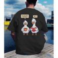 How Many Nights Reading Goose Book Lover Reader Men's Back Print T-Shirt