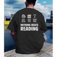 Nothing Beats Reading Librarian Book Bookworm Men's Back Print T-Shirt