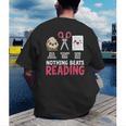 Nothing Beats Reading Rock Paper Scissors Book Lover Library Men's Back Print T-Shirt