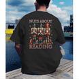 Nuts About Reading Nutcracker Reading Book Lover Christmas Men's Back Print T-Shirt