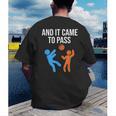 And It Came To Pass Book Of Mormon LDS Missionary Men's Back Print T-Shirt