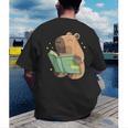 Pet Capybara Is Reading Library Capy Word Book Day Teacher Men Women Kids Men's Back Print T-Shirt Pet Capybara Is Reading Library Capy Word Book Day Teacher Men Women Kids Men's Back Print T-Shirt