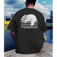 Polar Bear Reading Book Pajama Sleep Men's Back Print T-Shirt