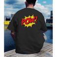 POW -Adults Kids Comic Book Cartoon Pop Art Novelty Sarcastic Men's Back Print T-Shirt POW -Adults Kids Comic Book Cartoon Pop Art Novelty Sarcastic Men's Back Print T-Shirt