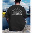 Prose Before Bros Book Lover Literary Reading Men's Back Print T-Shirt