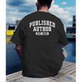 Proud Published Author 2025 Mom Dad Vintage Poet Book Writer Men's Back Print T-Shirt Proud Published Author 2025 Mom Dad Vintage Poet Book Writer Men's Back Print T-Shirt