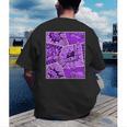 Purple Comic Book Purple Color Graphic Men's Back Print T-Shirt Purple Comic Book Purple Color Graphic Men's Back Print T-Shirt