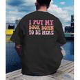 I Put My Book Down To Be Here Book Lover Book Nerd Men's Back Print T-Shirt