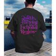 Quietly Thriving In Fictional Realms Book Lovers Men's Back Print T-Shirt