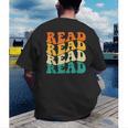 Read Read Read Read Book Lover Reading Bookworm Reader Men's Back Print T-Shirt Read Read Read Read Book Lover Reading Bookworm Reader Men's Back Print T-Shirt