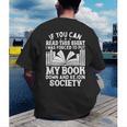 If You Can Read This For Book Lovers Reading Men's Back Print T-Shirt If You Can Read This For Book Lovers Reading Men's Back Print T-Shirt