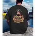 Read Book Reader Library Reading Librarian Pirate Bookworm Men's Back Print T-Shirt Read Book Reader Library Reading Librarian Pirate Bookworm Men's Back Print T-Shirt