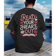 Read Your Cute Heart Out Teacher Librarian Love Reading Book Men's Back Print T-Shirt Read Your Cute Heart Out Teacher Librarian Love Reading Book Men's Back Print T-Shirt