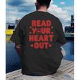 Read Your Heart Out Book Lover Reading Teachers Kids Men's Back Print T-Shirt Read Your Heart Out Book Lover Reading Teachers Kids Men's Back Print T-Shirt