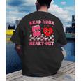 Read Your Heart Out Cute Reading Book Lover Men's Back Print T-Shirt Read Your Heart Out Cute Reading Book Lover Men's Back Print T-Shirt