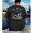 Read In Peace Skeleton Reading Book Halloween Bookish Men's Back Print T-Shirt