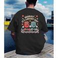 Reading Book Lover School Librarian Hooray It's Library Day Men's Back Print T-Shirt