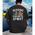 Reading Is My Favorite Sport Reading Book Lover Reader Men's Back Print T-Shirt Reading Is My Favorite Sport Reading Book Lover Reader Men's Back Print T-Shirt