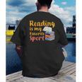 Reading Is My Favorite Sport Book Lovers Men's Back Print T-Shirt Reading Is My Favorite Sport Book Lovers Men's Back Print T-Shirt