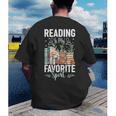 Reading Is My Favorite Sport Bookworm Men's Back Print T-Shirt