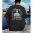Reading Is A Privilege Vintage Reading Lover Books Men's Back Print T-Shirt Reading Is A Privilege Vintage Reading Lover Books Men's Back Print T-Shirt