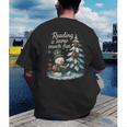 Reading Is Snow Much Fun Christmas Books Snowman Bookworm Men's Back Print T-Shirt