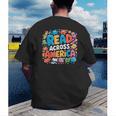 Reads Across Tee America Books Reader Reading Teacher Men's Back Print T-Shirt
