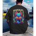 Readsalotl Axolotl Book Lovers Axolotls Men's Back Print T-Shirt